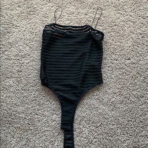 Mesh Striped Bodysuit